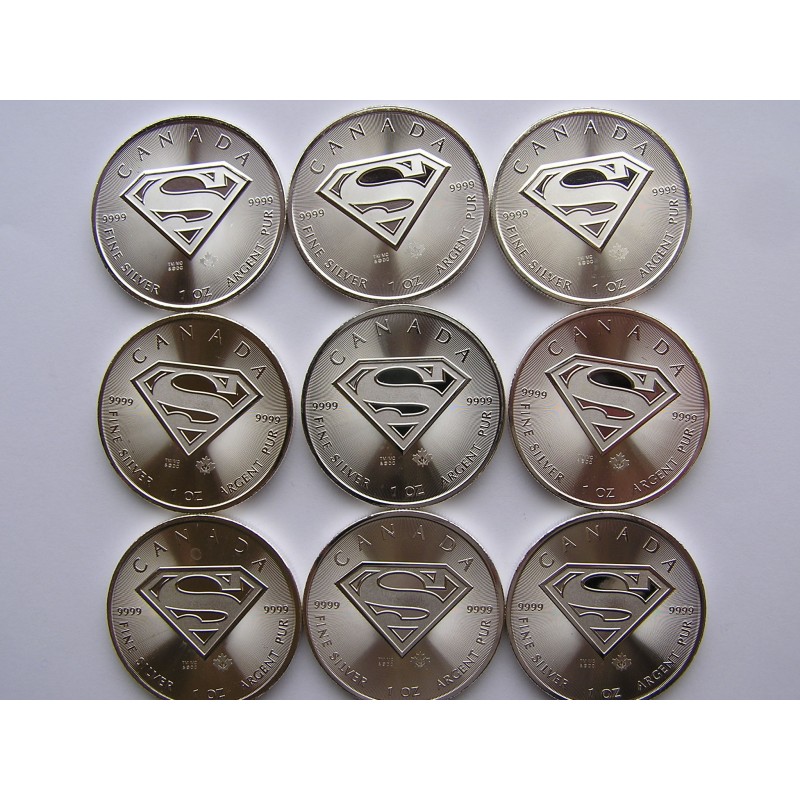 1 oz .9999 Silver Coin Encapsulated 2016 Canada Superman 